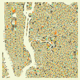 NEW YORK MAP 1 by Jazzberry Blue