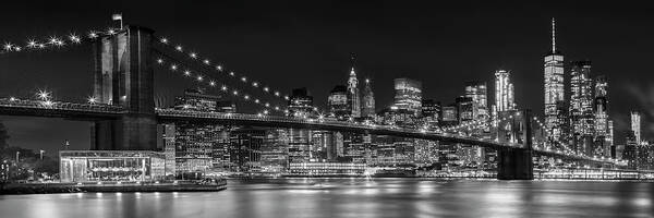 Brooklyn Bridge at Night Wall Art