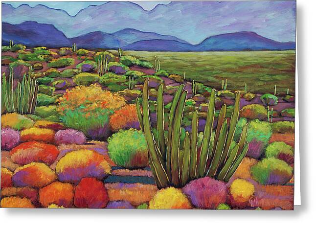 Vibrant Desert Landscape Greeting Card