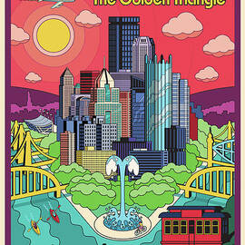 Pittsburgh Poster - Pop Art - Travel by Jim Zahniser