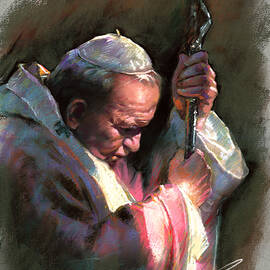 Pope John Paul II by Ylli Haruni
