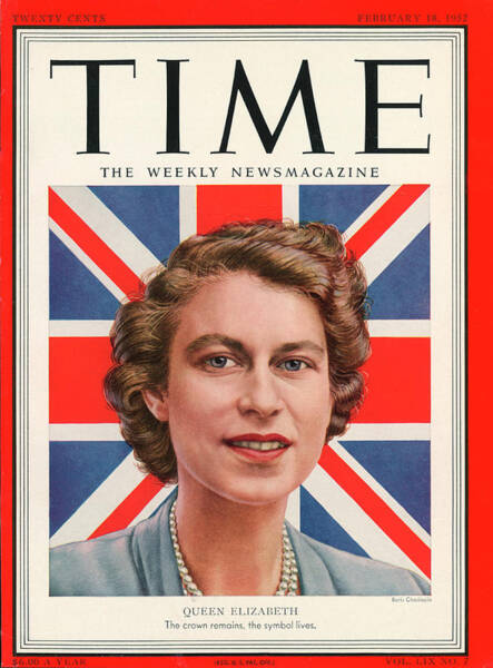 Queen Elizabeth II on Magazine Cover Wall Art