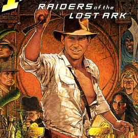 ''Raiders of the Lost Ark'', 1981 - art by Richard Amsel by Retro Movie Posters