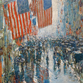 Rainy Day, Fifth Avenue by Childe Hassam
