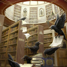 Ravens in the Library by Rob Carlos