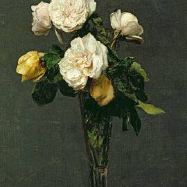 Roses in a Champagne Flute by Henri Fantin-Latour