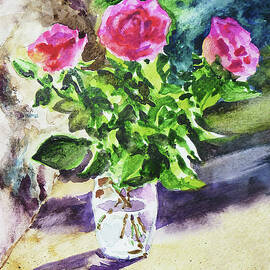 Roses Shadows Impressionism by Irina Sztukowski