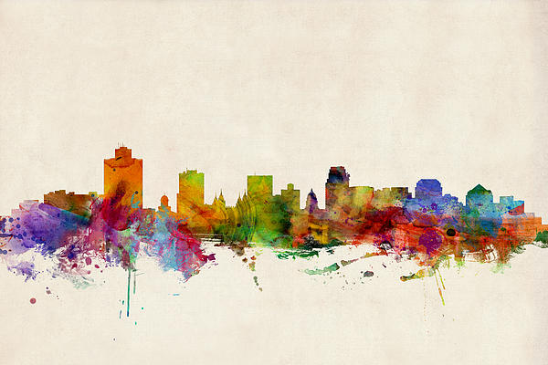 Salt Lake City Skyline Art for Sale