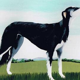 Saluki Cross by Maggie Rowe