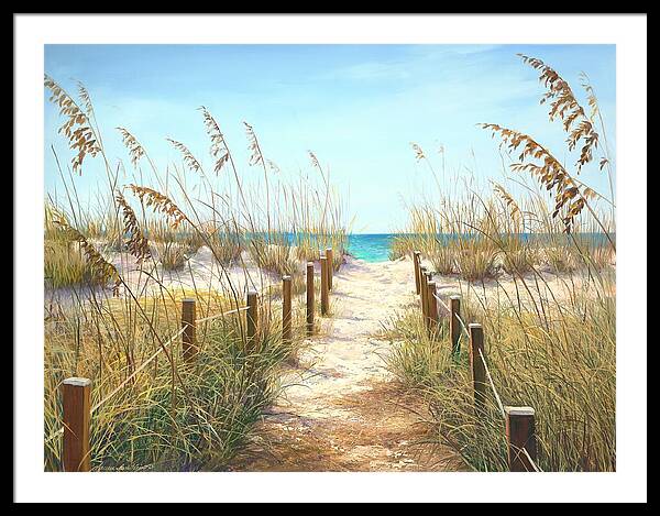 Sandy Pathway to the Ocean Framed Print