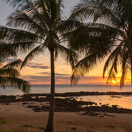 Sharks Cove Sunset 3 - Oahu Hawaii