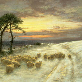 Sheep in the Snow by Joseph Farquharson