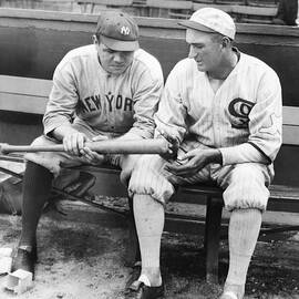 Shoeless Joe Jackson And Babe Ruth by New York Daily News Archive