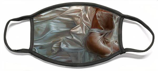 Sleeping Woman in Silk Sheets Face Mask