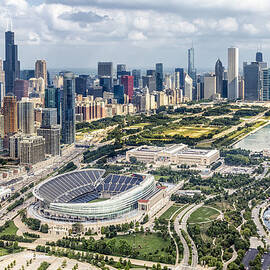 Soldier Field and Chicago Skyline by Adam Romanowicz