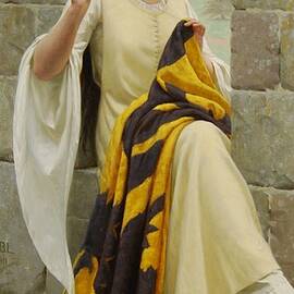 Stitching the Standard by Edmund Blair Leighton