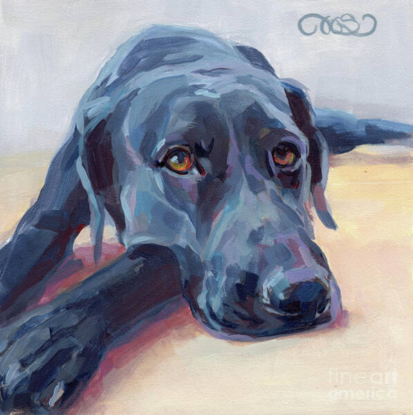 Resting Black Labrador Wall Art
