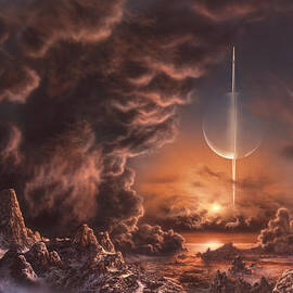 Sunrise on Titan by Don Dixon