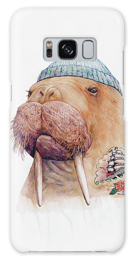 Walrus with Beanie and Tattoo Galaxy Case