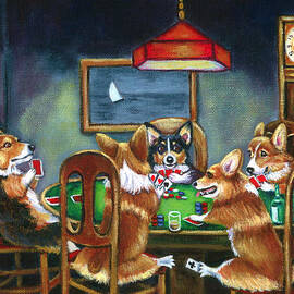 The Corgi Poker Game by Lyn Cook