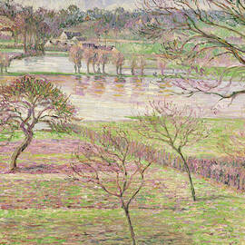 The Flood at Eragny by Camille Pissarro