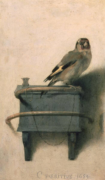 The Goldfinch on a Perch Wall Art