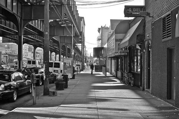 Urban Street Under Elevated Train Tracks Wall Art