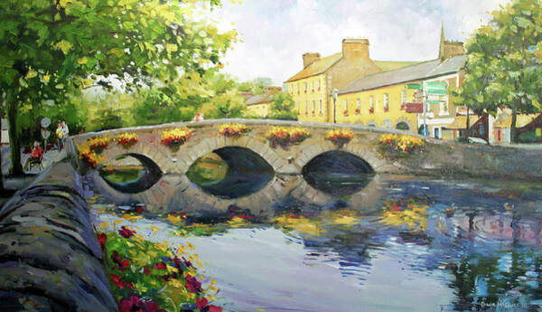 Charming Stone Bridge in Summer Wall Art