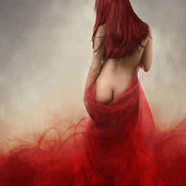 Woman in Red Silk by Jelena Jovanovic