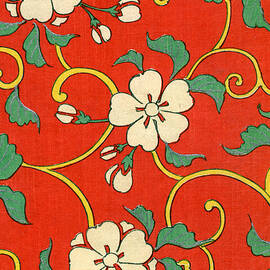 Woodblock Print of Apple Blossoms by Japanese School