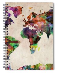Maps Spiral Notebooks for Sale
