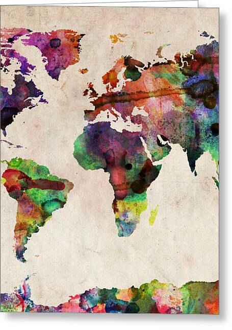 Maps Greeting Cards for Sale