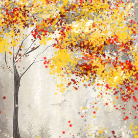 Yellow Gray and Red by Lourry Legarde