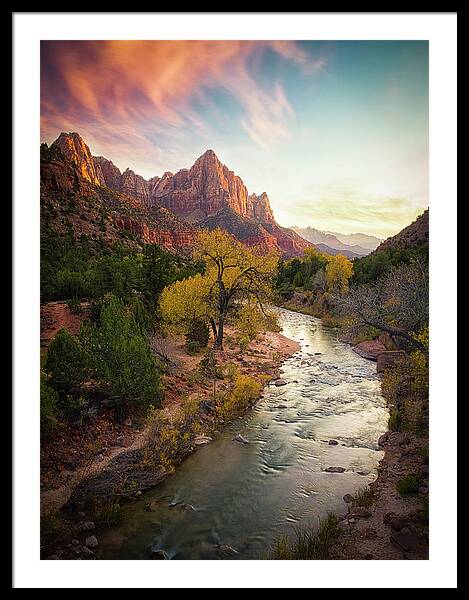 Sunrise Over Zion National Park Framed Print