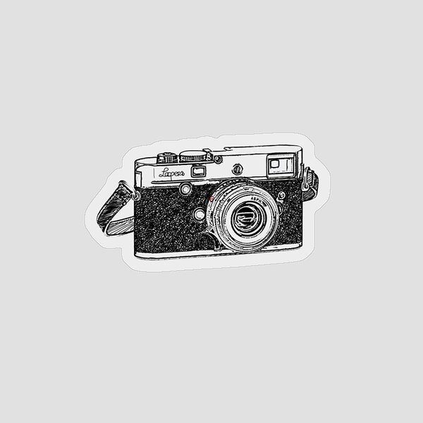 Classic Camera Sketch Sticker